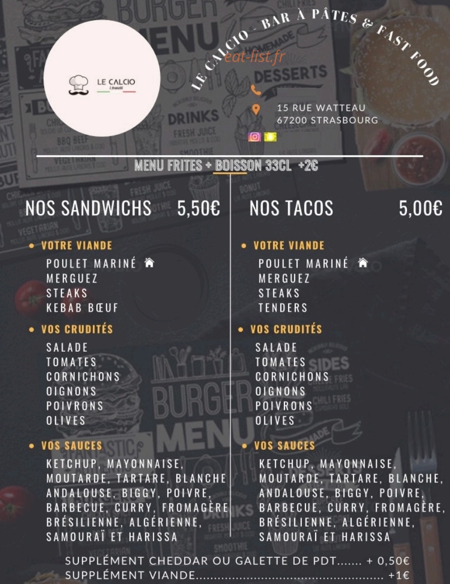 Le Calcio — carte page 2