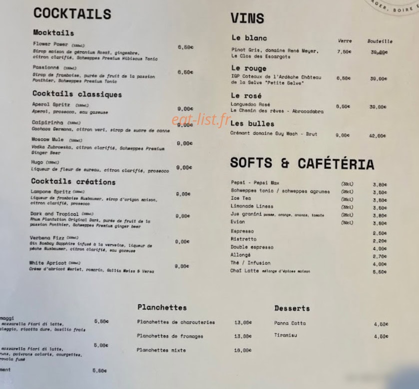 Le Carton — carte page 1