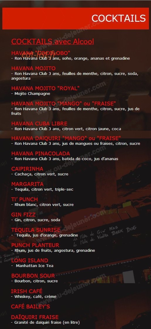 Le Coco Lobo — carte page 3