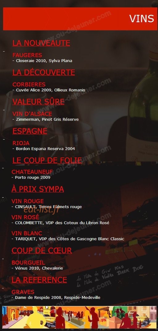 Le Coco Lobo — carte page 5