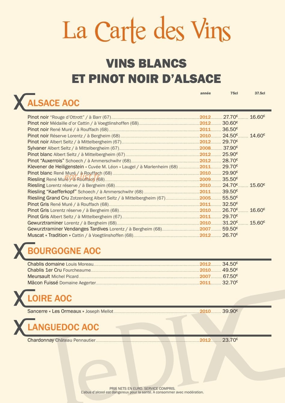 Le dix — carte page 8