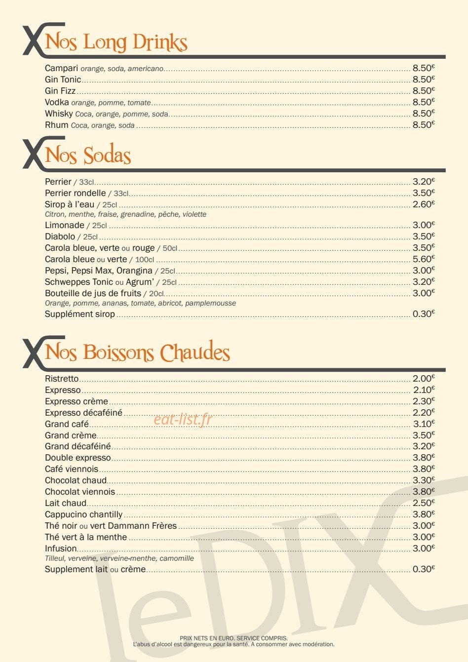 Le dix — carte page 6