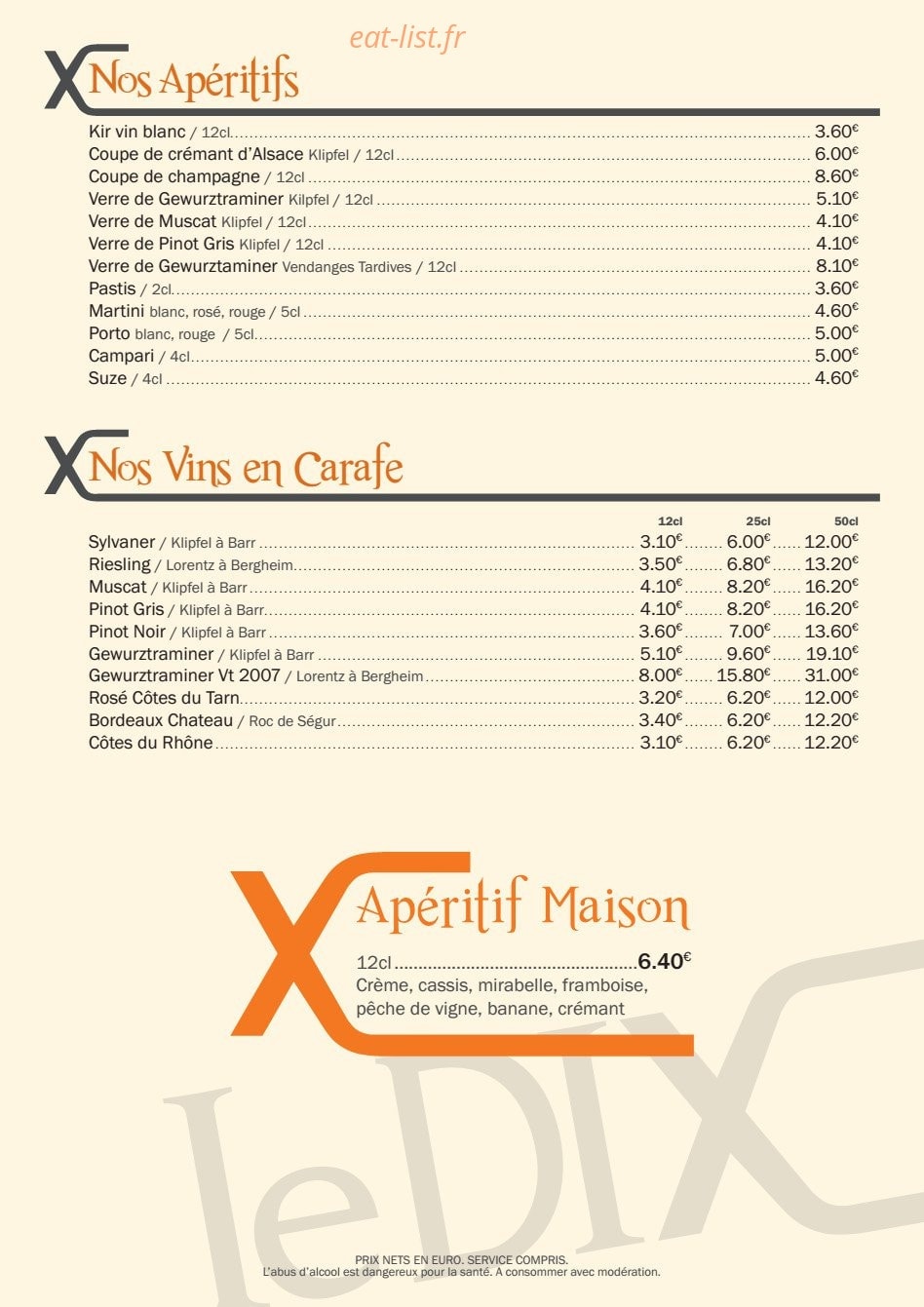 Le dix — carte page 5