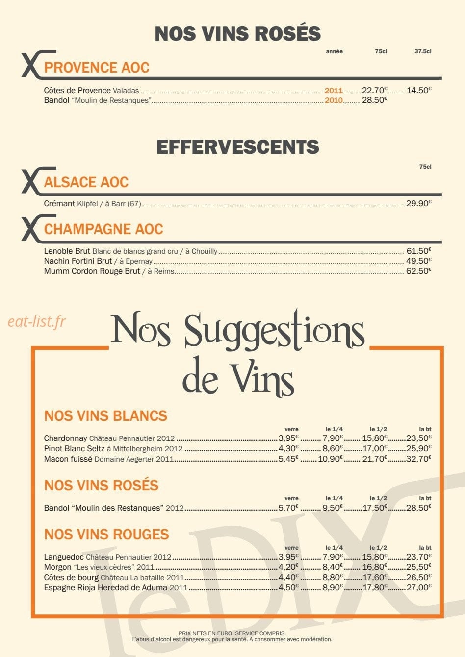 Le dix — carte page 10