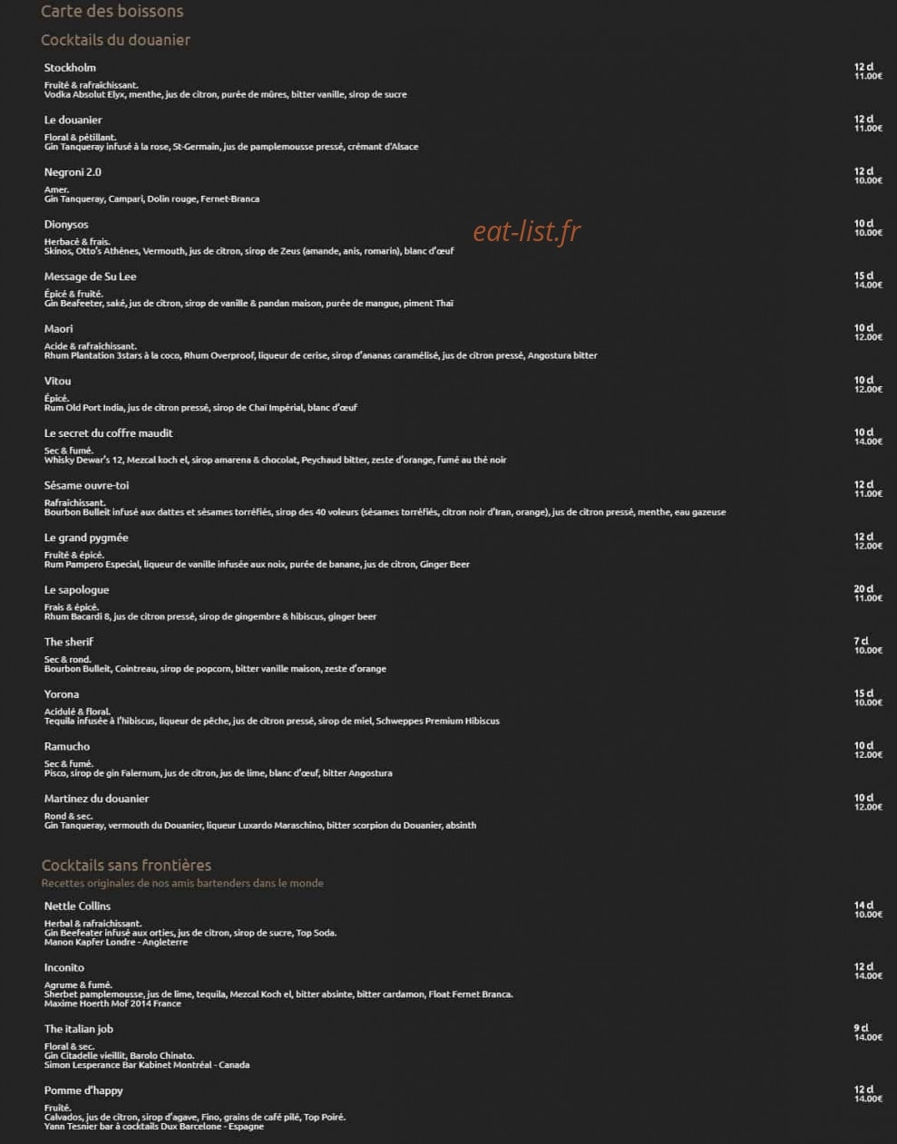 Le Douanier — carte page 1