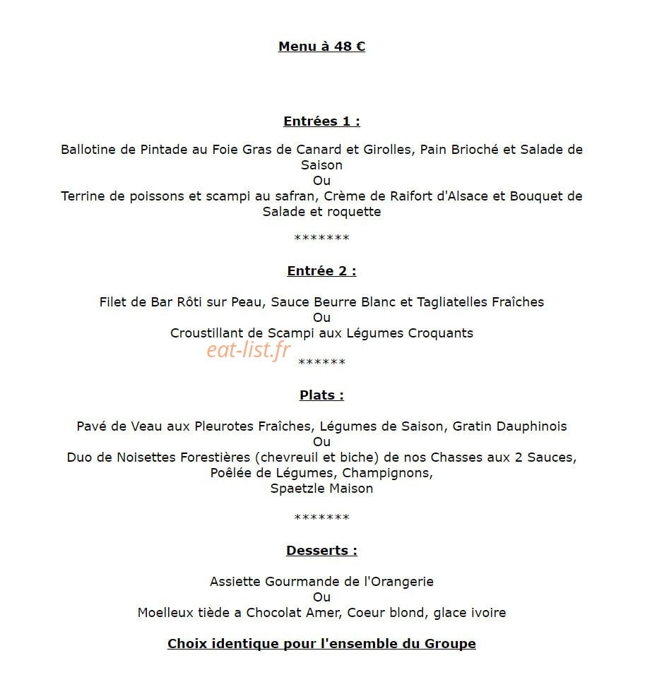 Le Jardin de l'Orangerie — carte page 5
