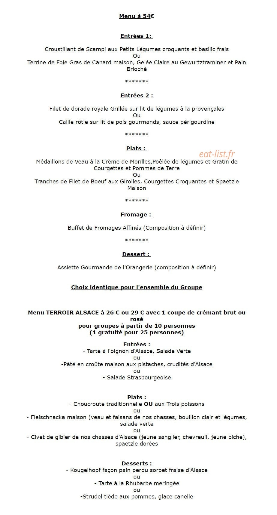 Le Jardin de l'Orangerie — carte page 6