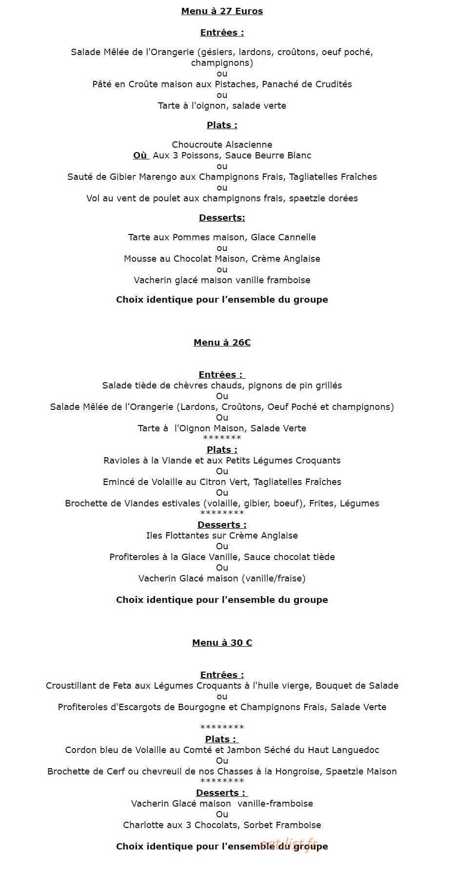 Le Jardin de l'Orangerie — carte page 1