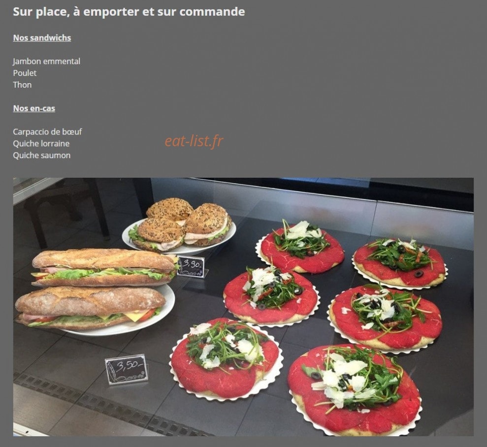 Le M café — carte page 1