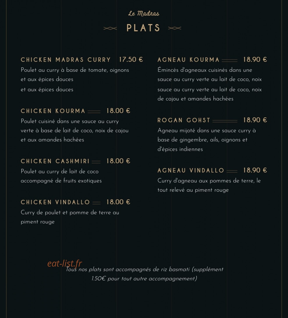 Le Madras — carte page 5