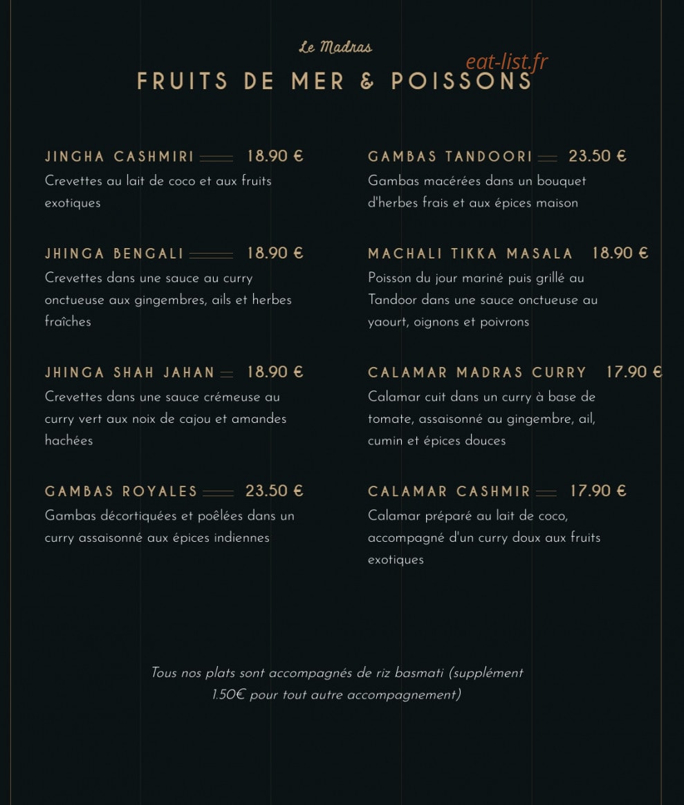 Le Madras — carte page 8