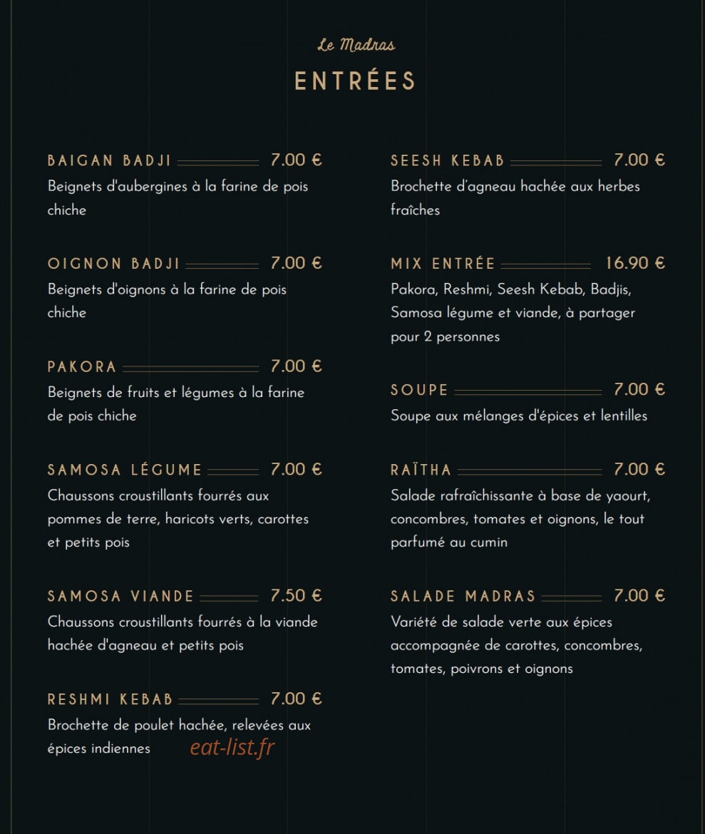 Le Madras — carte page 2