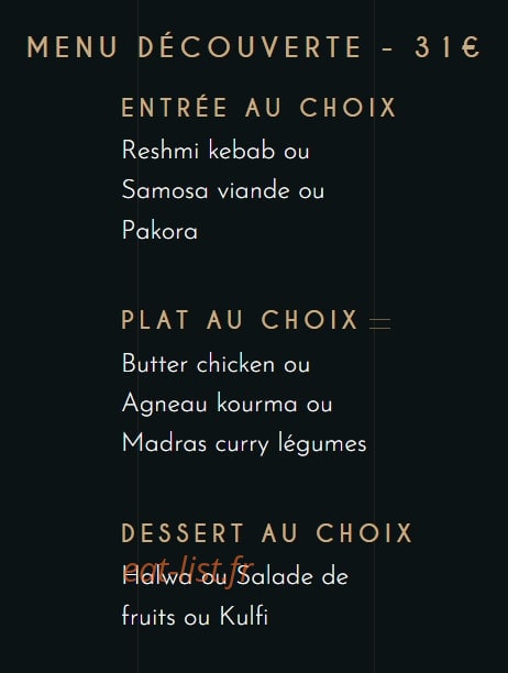 Le Madras — carte page 1