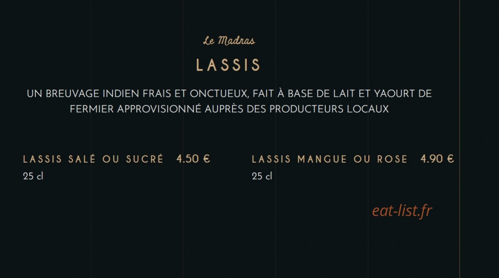 Le Madras — carte page 11
