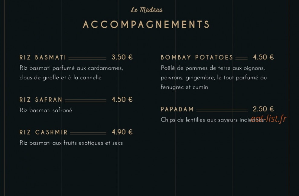 Le Madras — carte page 4