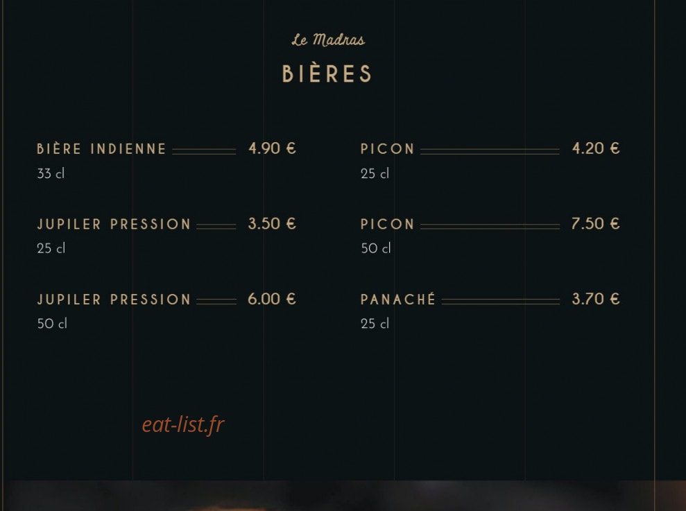 Le Madras — carte page 13