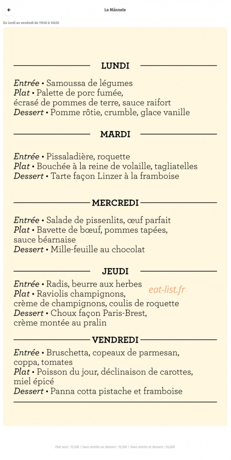 Le Männele — carte page 1