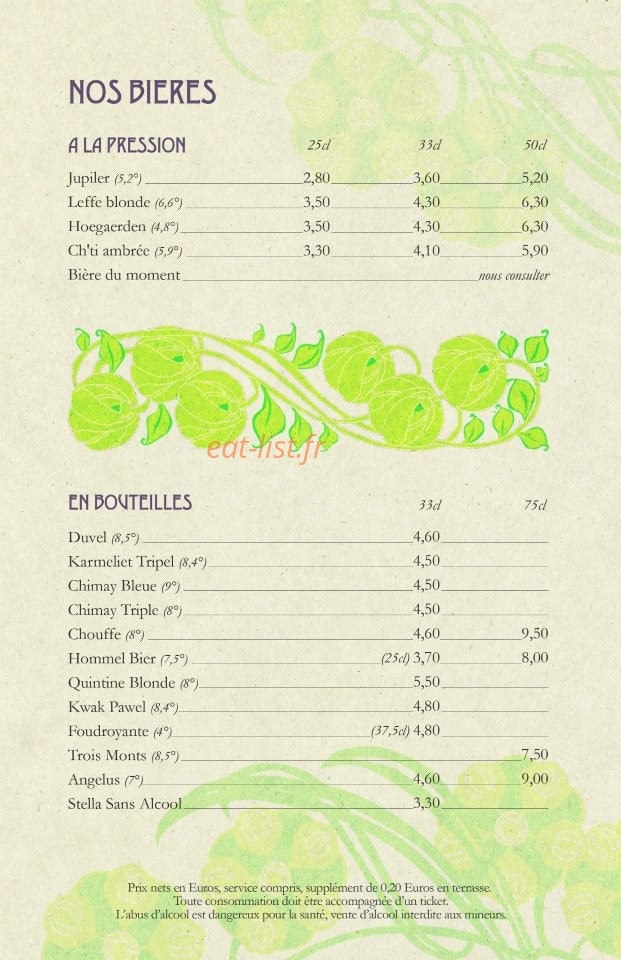 Le Moulin d'Or — carte page 2