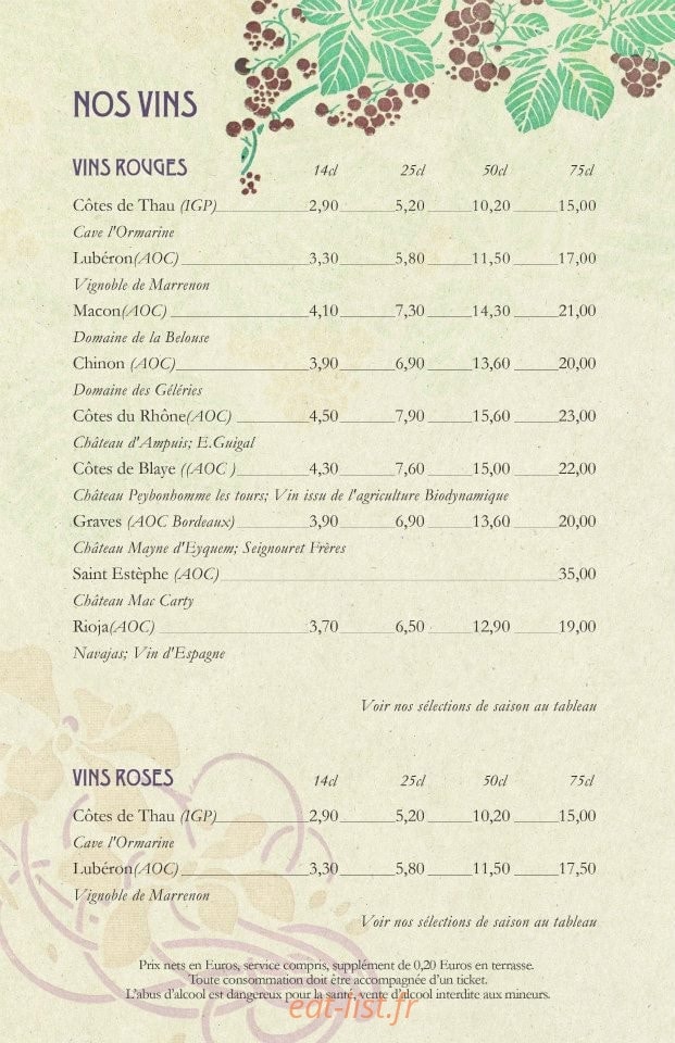 Le Moulin d'Or — carte page 6