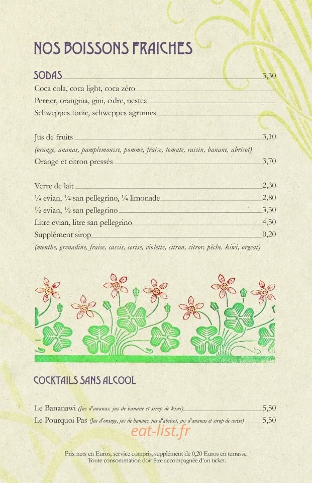 Le Moulin d'Or — carte page 5