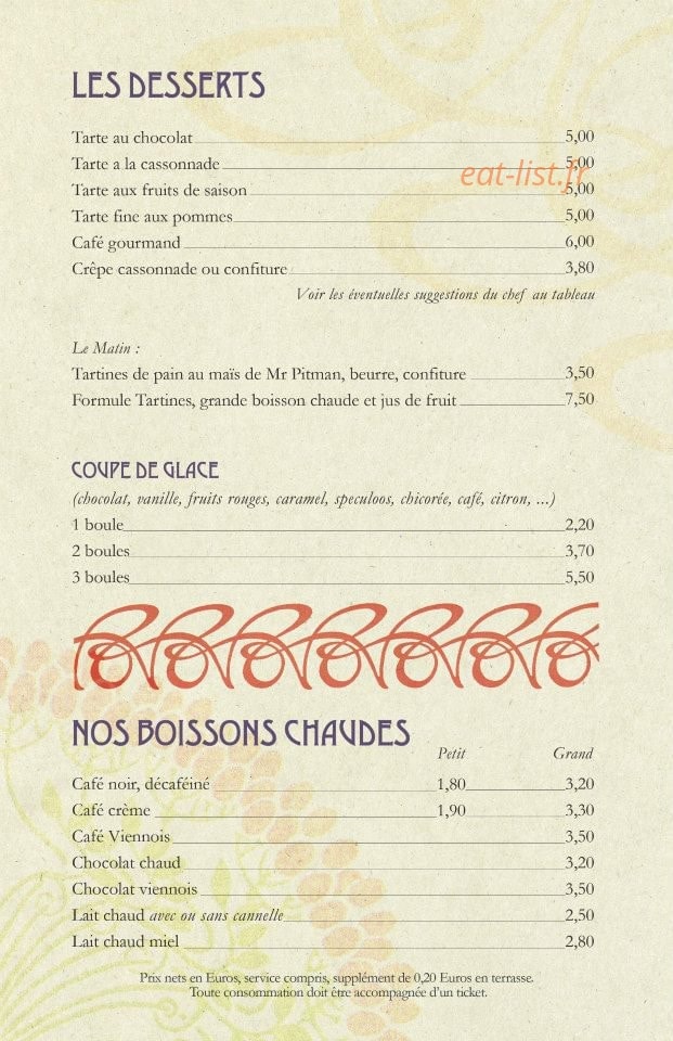 Le Moulin d'Or — carte page 4
