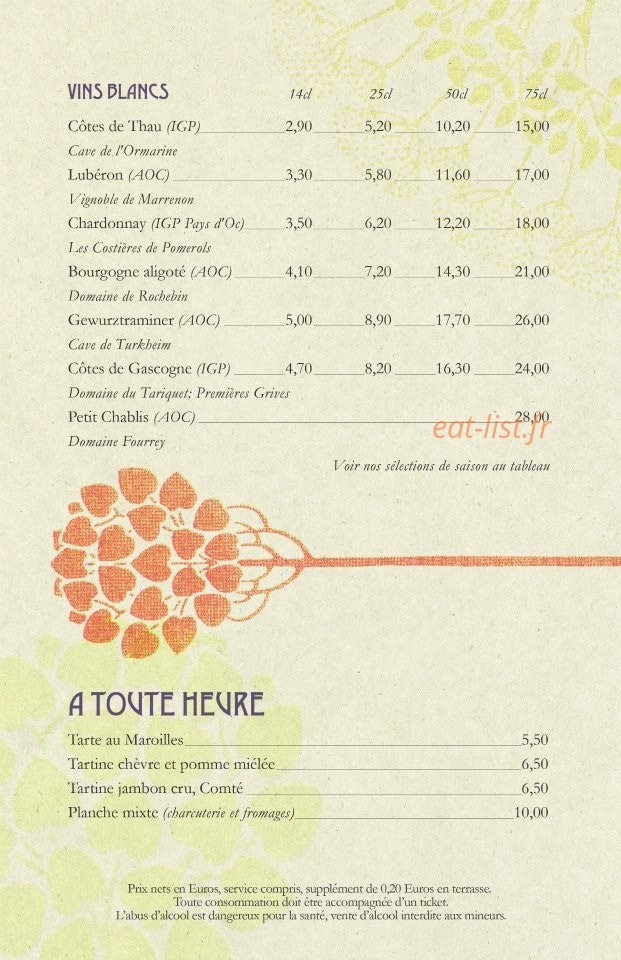 Le Moulin d'Or — carte page 7