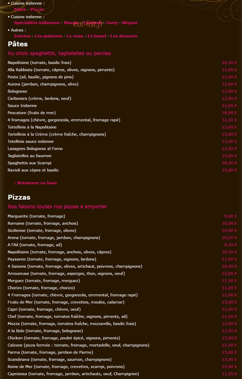 Le New Capri — carte page 1