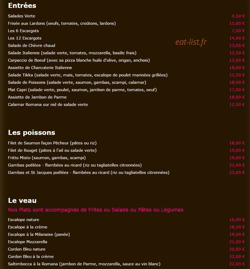 Le New Capri — carte page 3
