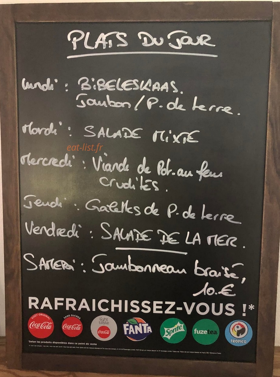 Le Petit Gourmand — carte page 1
