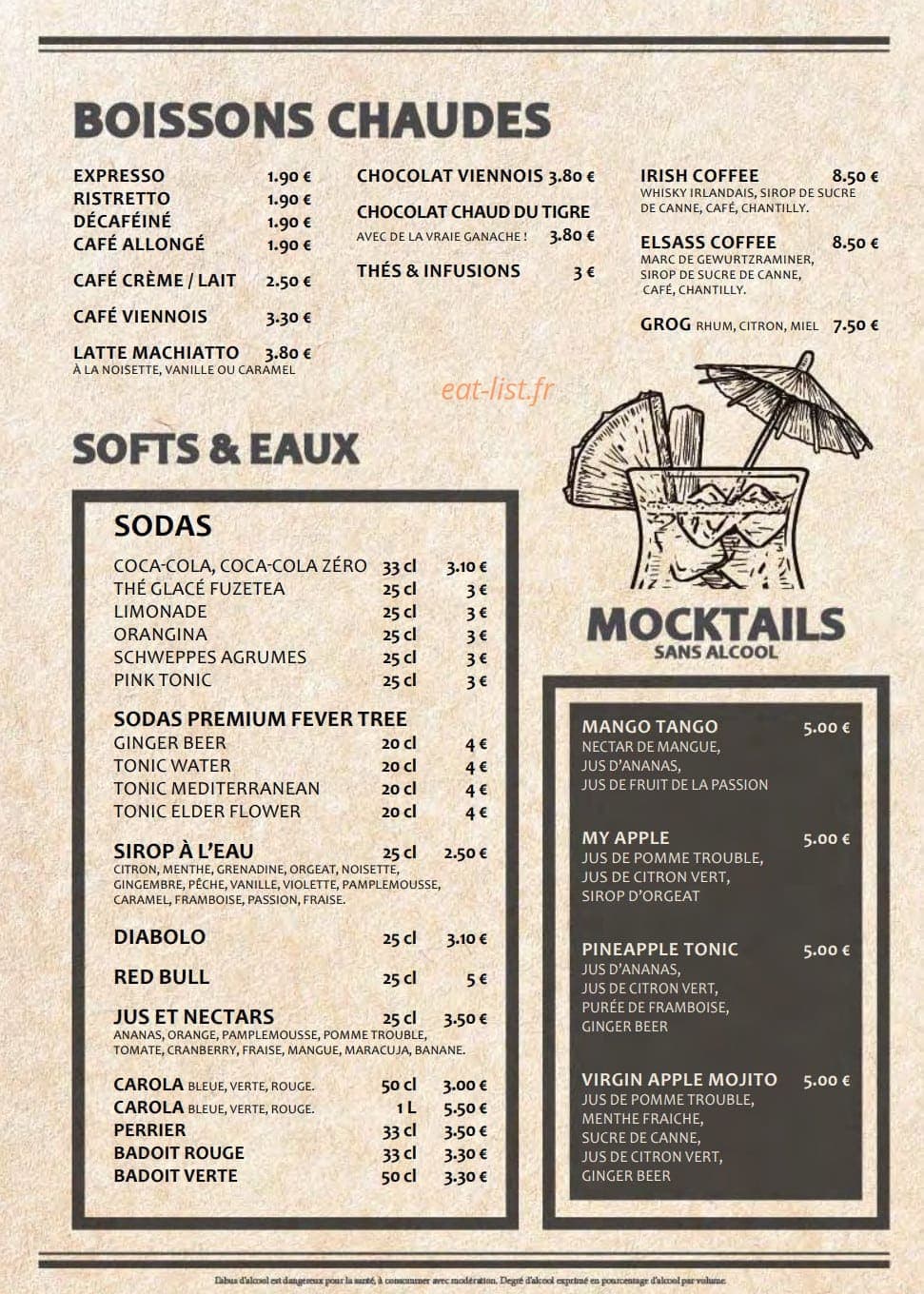 Le Petit Tigre — carte page 8