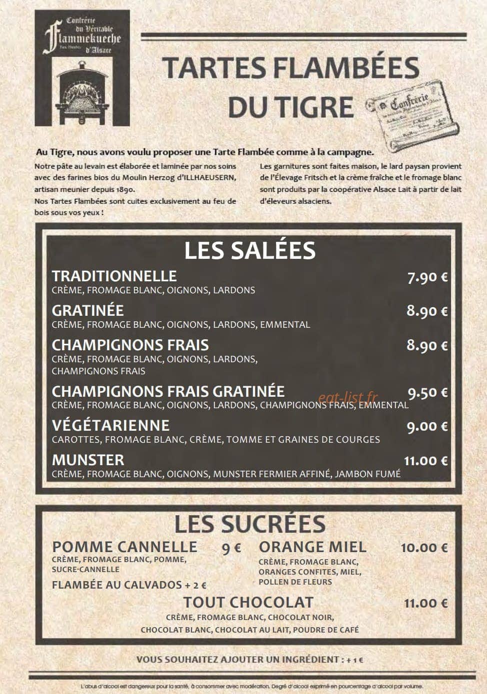 Le Petit Tigre — carte page 2