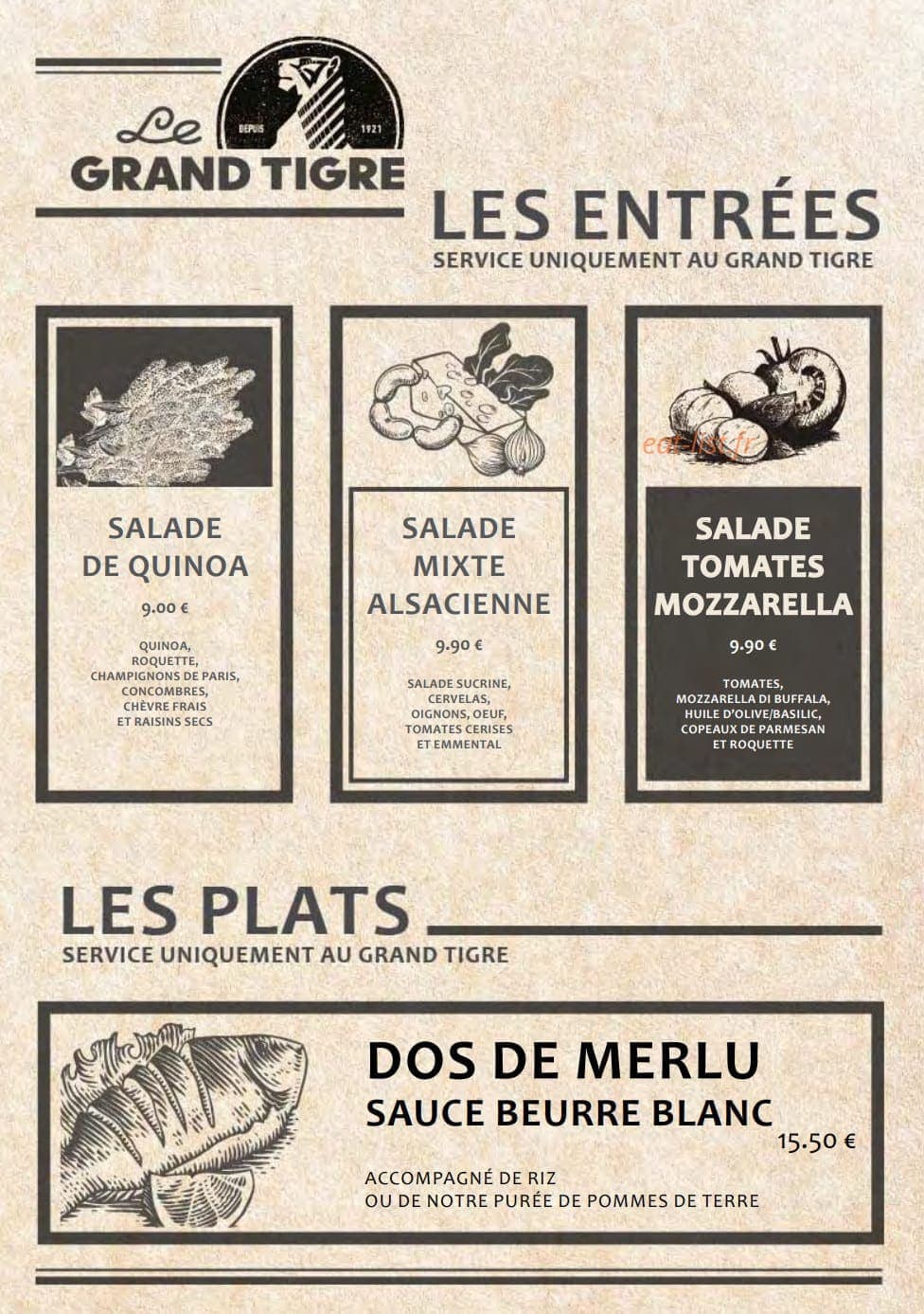 Le Petit Tigre — carte page 4