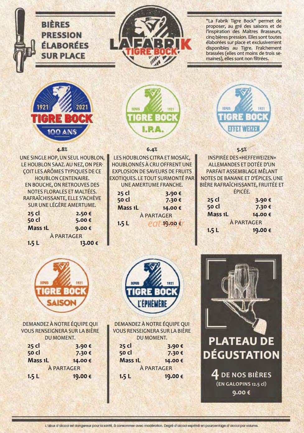Le Petit Tigre — carte page 6