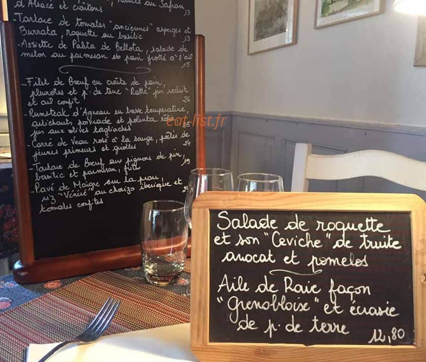 Carte et menu de Le Saint Fiacre - Chez Mélanie à Strasbourg — Un exemple de menu du jour