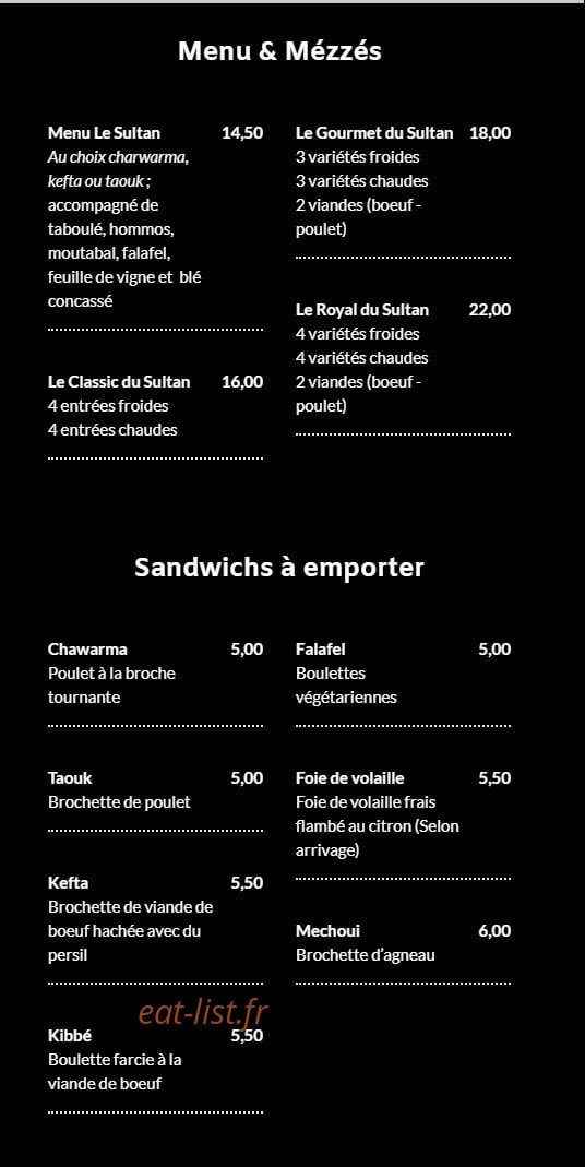 Le sultan — carte page 3