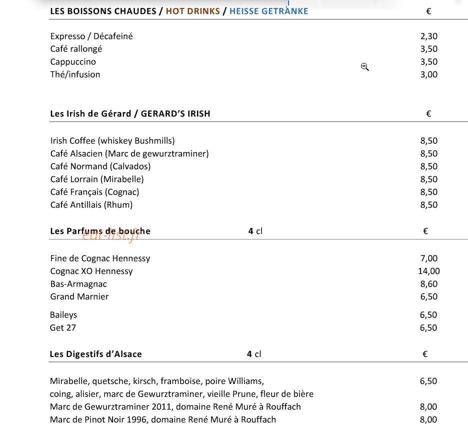 Le Tire-Bouchon — carte page 9
