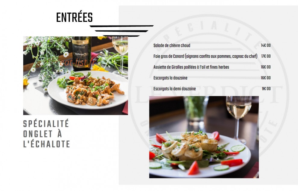 Le Verdict — carte page 1