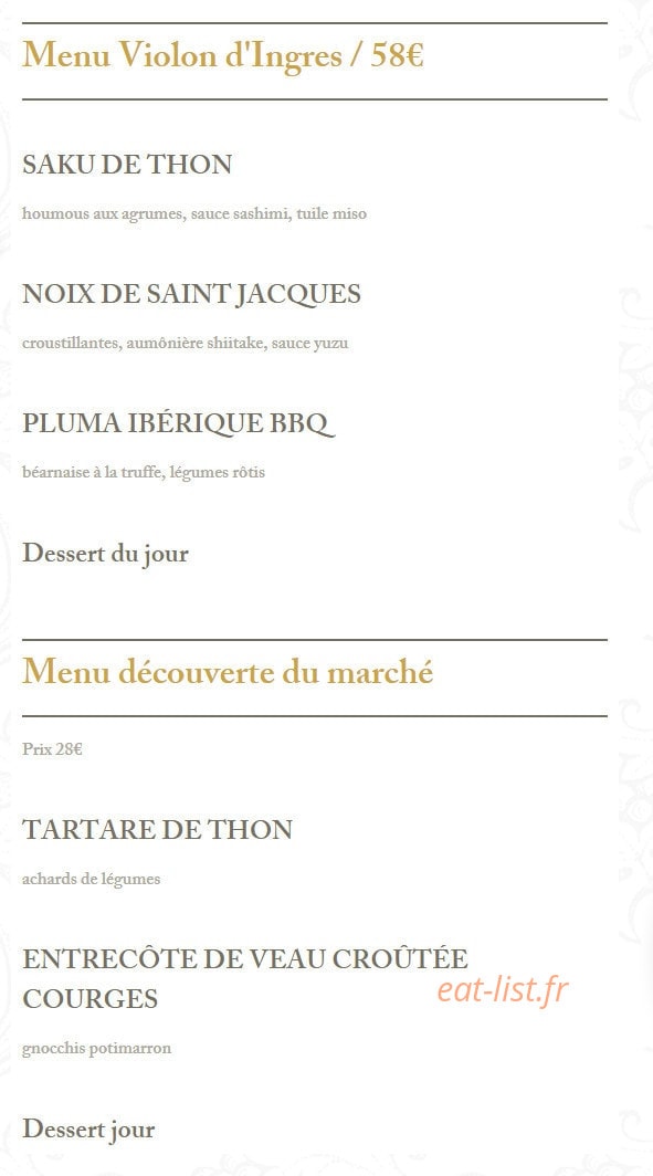 Le Violon d'Ingres — carte page 4