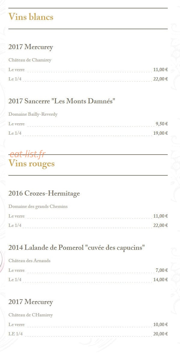 Le Violon d'Ingres — carte page 6
