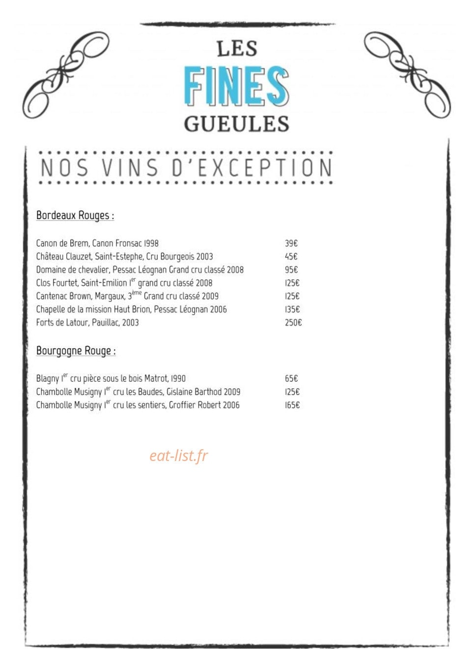 Les Fines Gueules — carte page 4