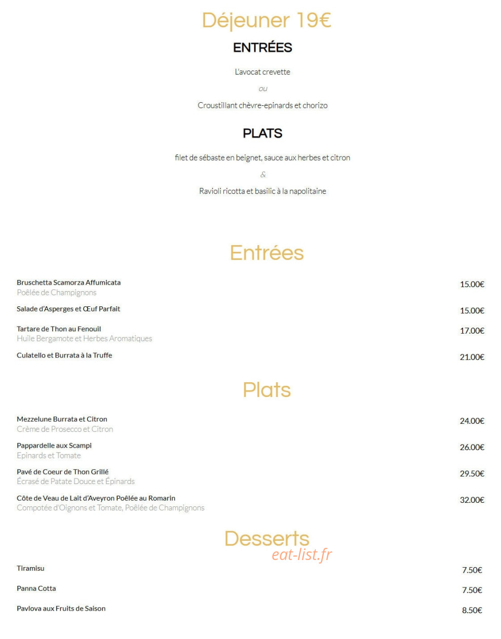 Lisa en Cuisine — carte page 1