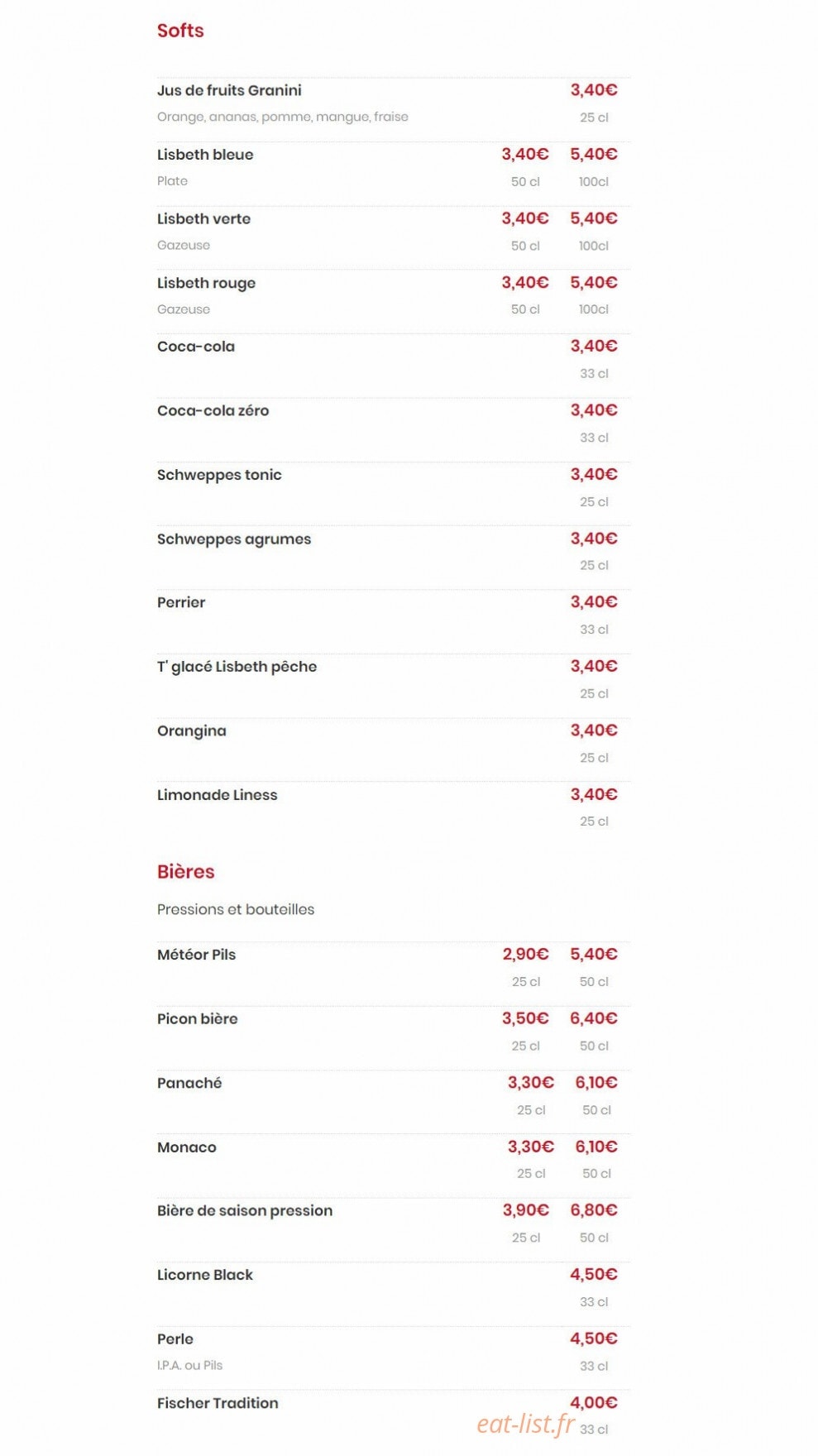 Mamama Bistro — carte page 6
