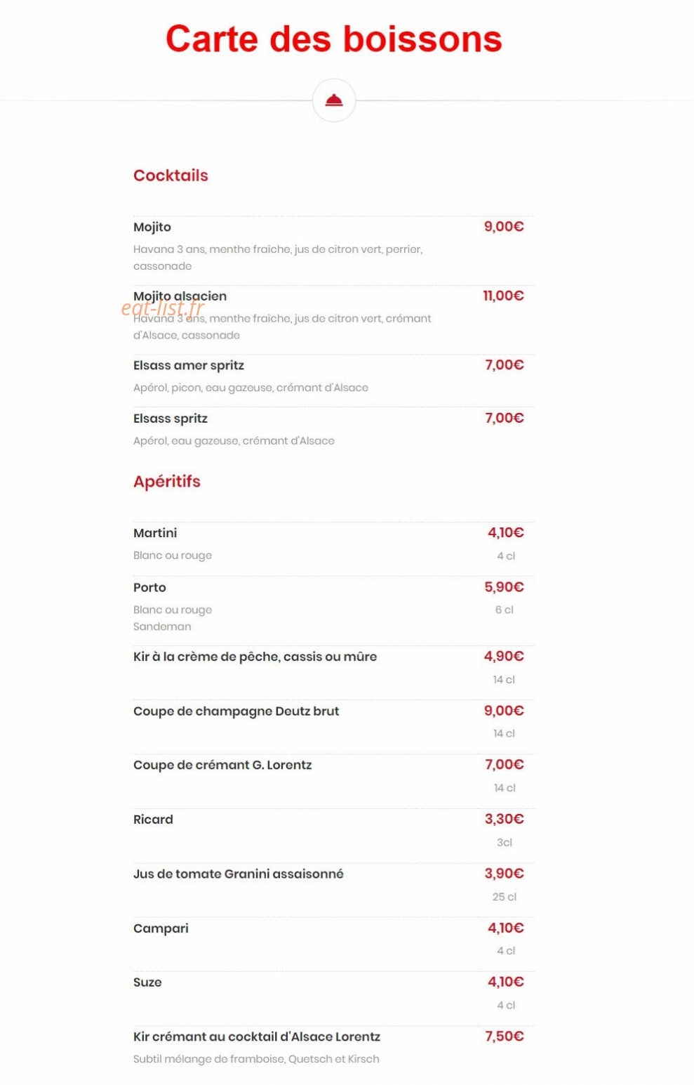 Mamama Bistro — carte page 5