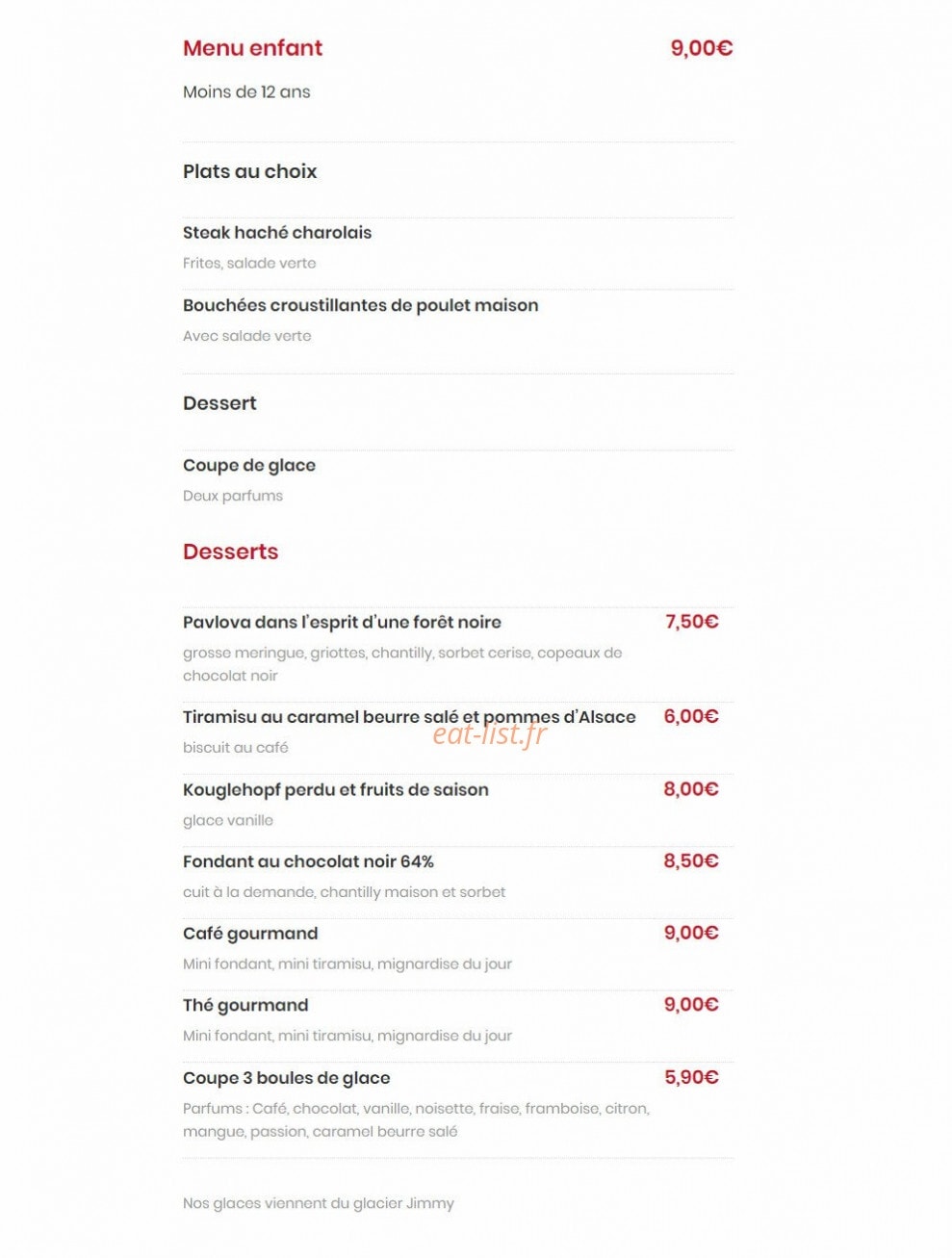 Mamama Bistro — carte page 4