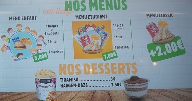 Millenium Tacos — carte page 4