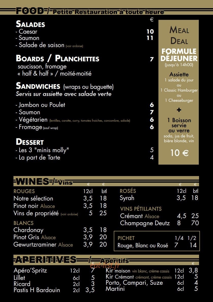 Molly Malone's — carte page 2