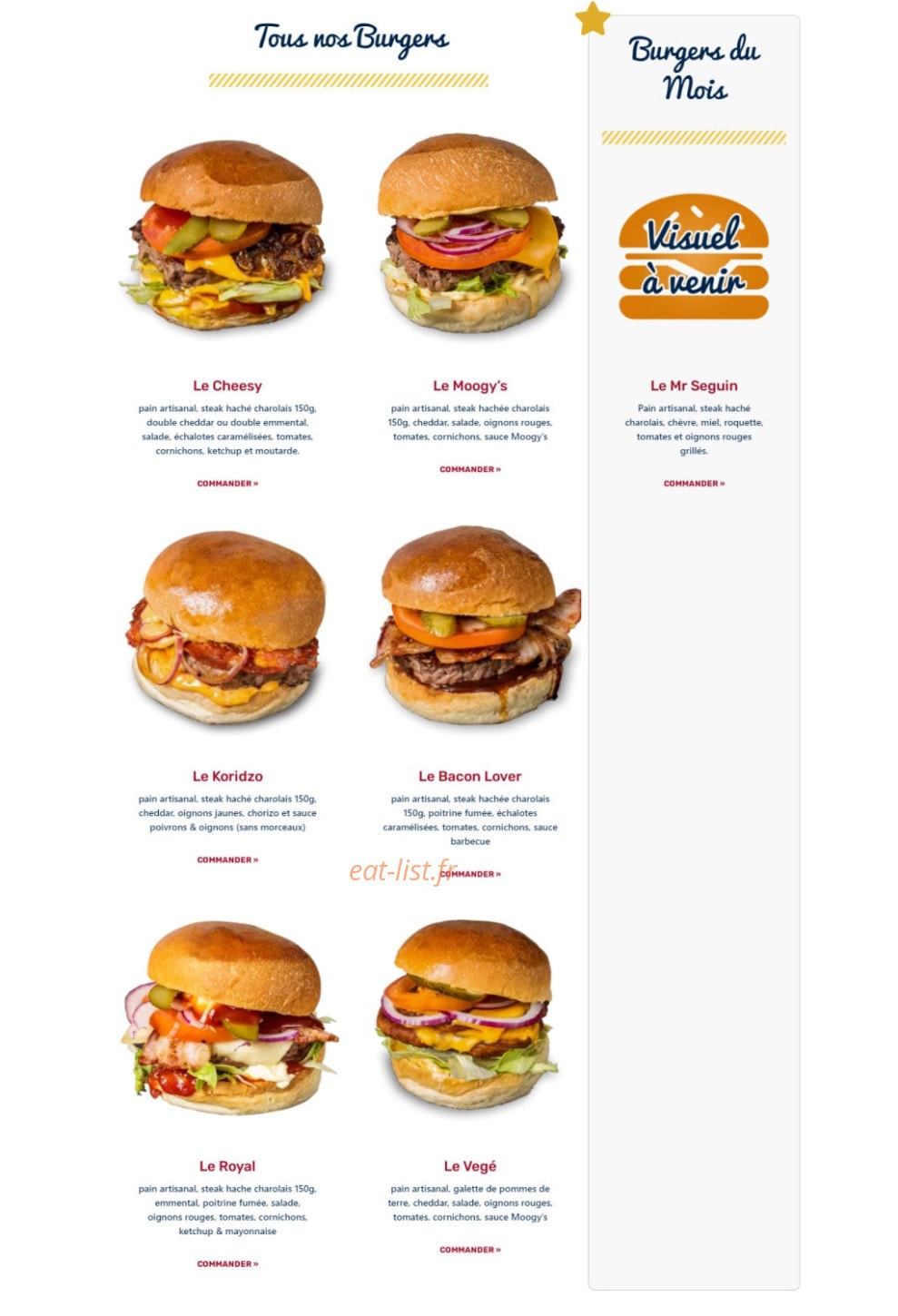Moogy's — carte page 1