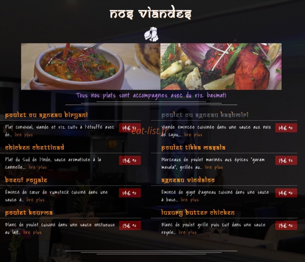 Namaste — carte page 2