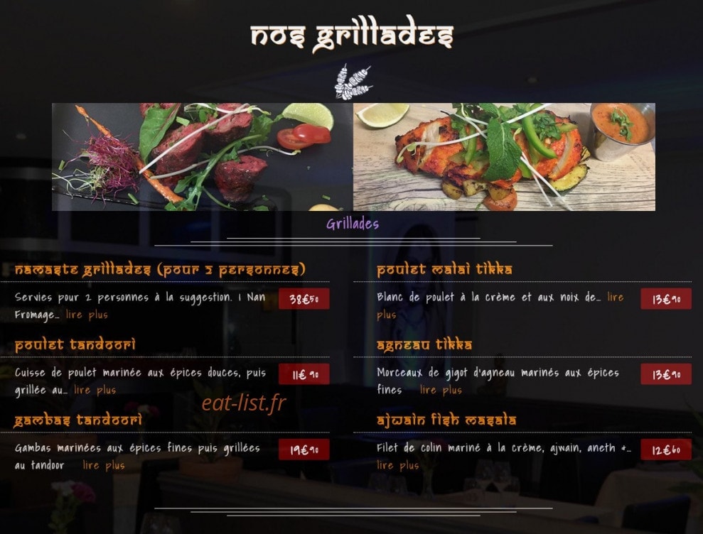 Namaste — carte page 5