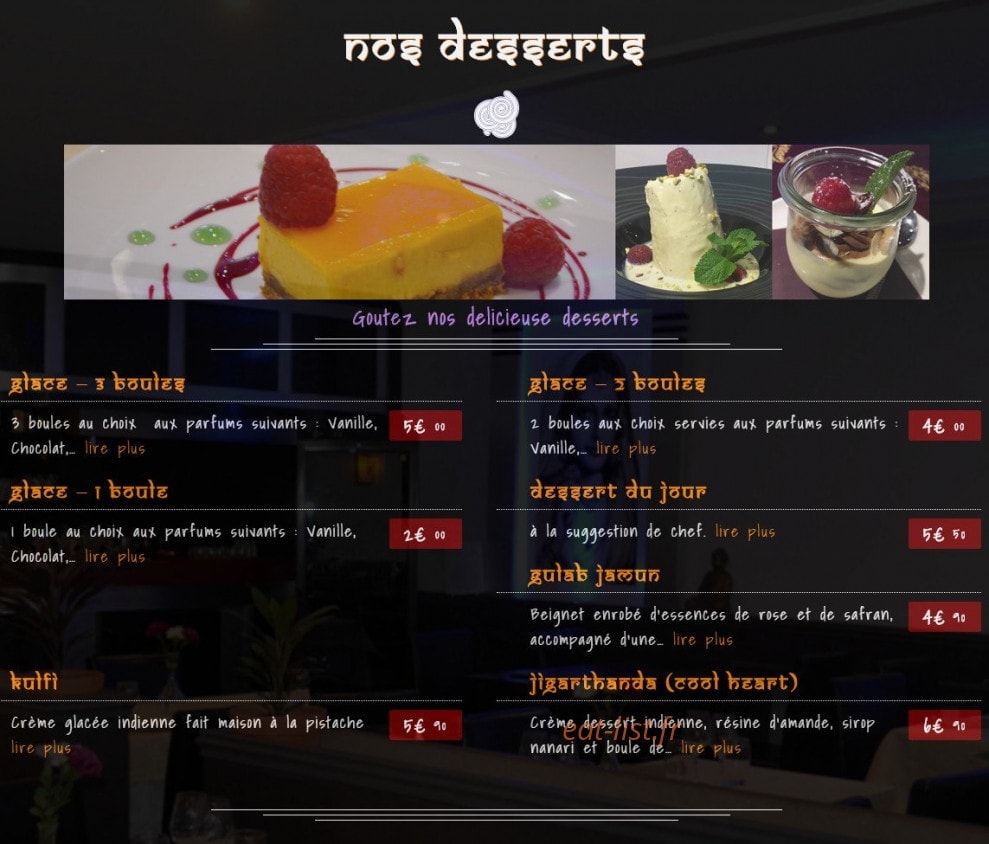 Namaste — carte page 8